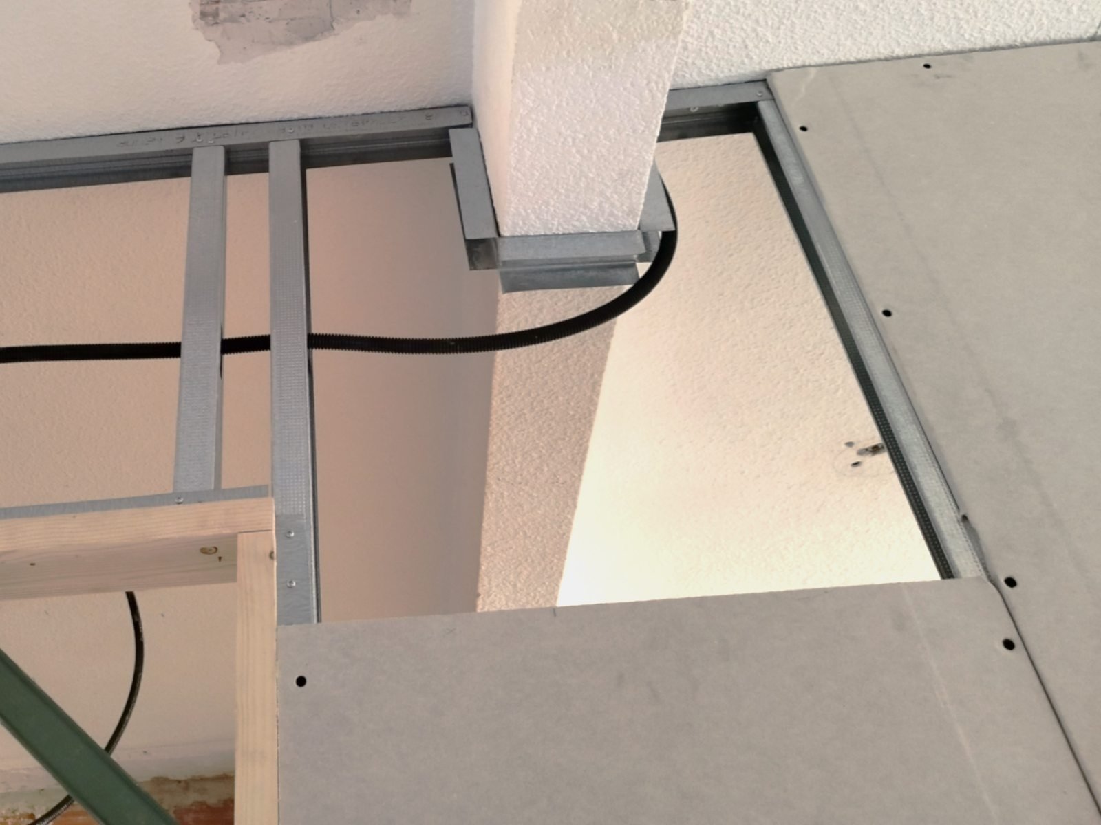 Estructura de tabique de Pladur en obra
